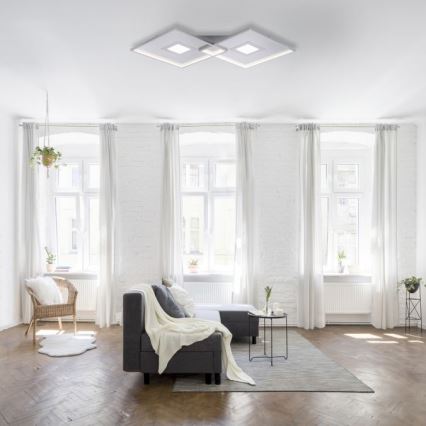 Paul Neuhaus 8378-55 - LED Prigušiva plafonjera AMARA LED/45W/230V sjajni krom + Daljinski upravljač