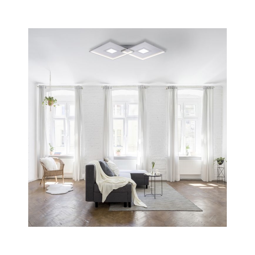Paul Neuhaus 8378-55 - LED Prigušiva plafonjera AMARA LED/45W/230V sjajni krom + Daljinski upravljač