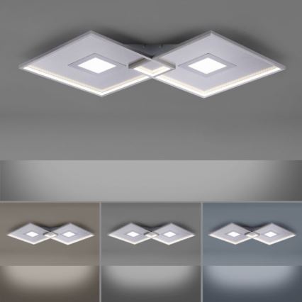 Paul Neuhaus 8378-55 - LED Prigušiva plafonjera AMARA LED/45W/230V sjajni krom + Daljinski upravljač