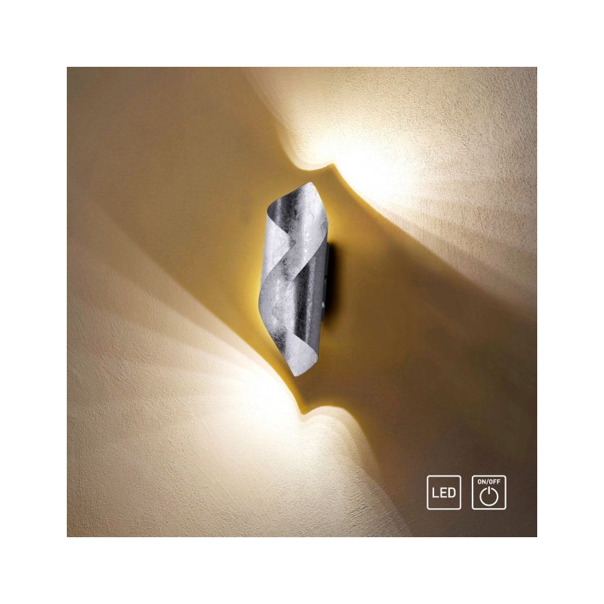 Paul Neuhaus 9030-21 - LED zidno svetlo NEVIS LED/6W/230V srebrno