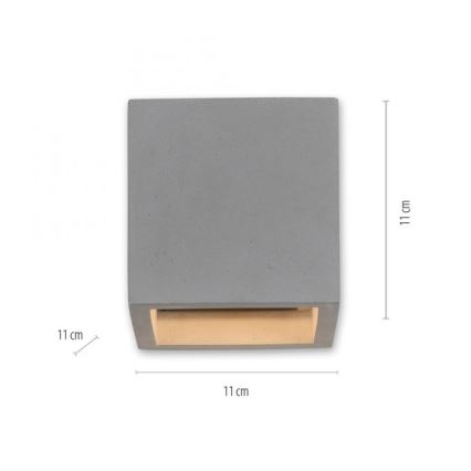 Paul Neuhaus 9069-22 - Zidno svetlo ETON 1xG9/25W/230V beton