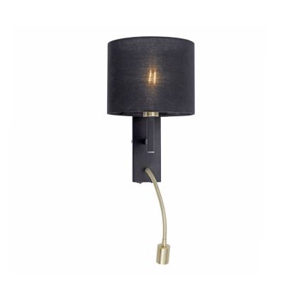 Paul Neuhaus 9646-18 - LED Zidna lampa ROBIN 1xE27/40W/230V + LED/2,1W crno