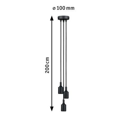 Paulmann 50382 - 3xE27/60W Kabl za napajanje KETIL 230V