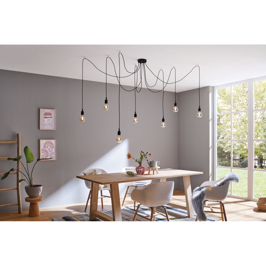 Paulmann 50390 - Luster na sajli NEORDIC 7xE27/20W/230V pauk