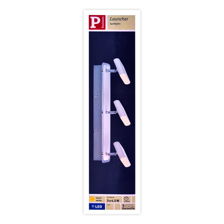 Paulmann 66636 - 3xLED/4,5W Reflektorska lampa LAUNCHER 230V