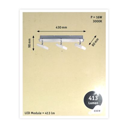 Paulmann 66636 - 3xLED/4,5W Reflektorska lampa LAUNCHER 230V