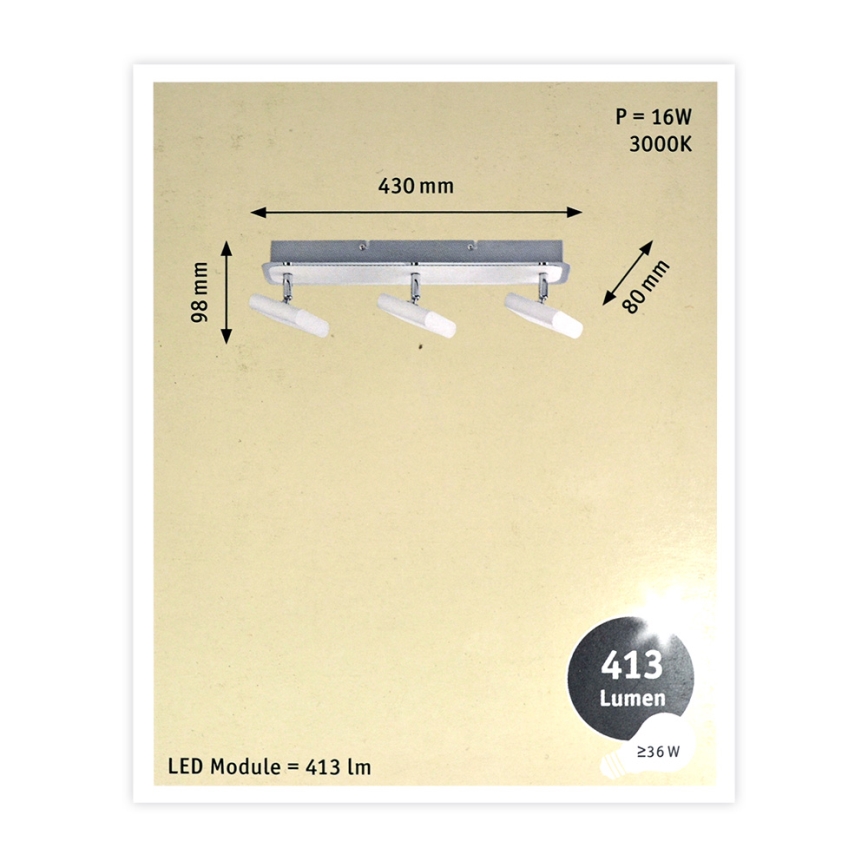 Paulmann 66636 - 3xLED/4,5W Reflektorska lampa LAUNCHER 230V
