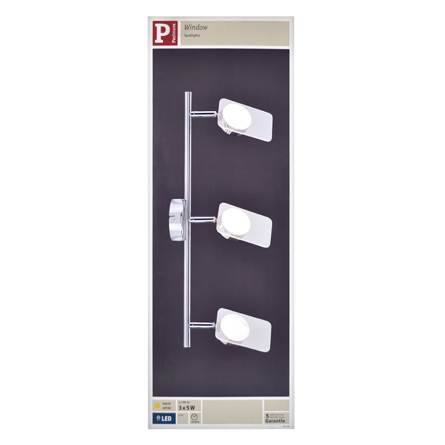 Paulmann 66668 - 3xLED/5W Reflektorska lampa WINDOW 230V