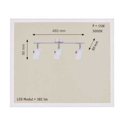 Paulmann 66668 - 3xLED/5W Reflektorska lampa WINDOW 230V