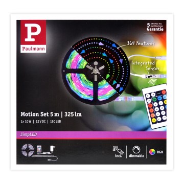Paulmann 70513 - LED RGB/10W prigušiva traka SIMPLED 5m 230V + daljinski upravljač