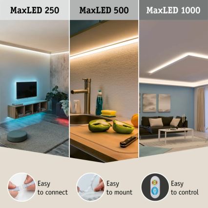 Paulmann 70623 - LED/10W IP44 Prigušiva traka za kupatilo MAXLED 1,5 m 2700-6500K 230V + Daljinski upravljač