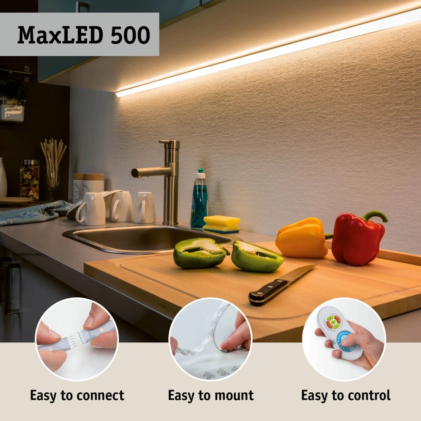 Paulmann 70627 - LED RGB/18W IP44 Prigušiva traka za kupatilo MAXLED 1,5 m 230V + Daljinski upravljač