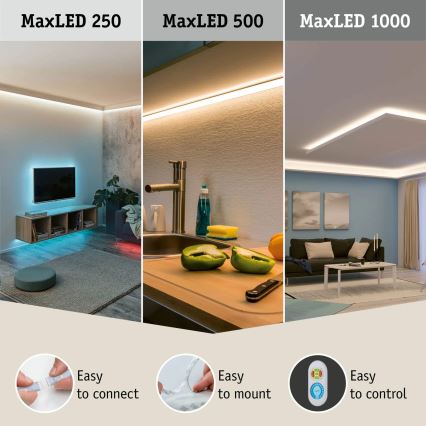 Paulmann 70627 - LED RGB/18W IP44 Prigušiva traka za kupatilo MAXLED 1,5 m 230V + Daljinski upravljač