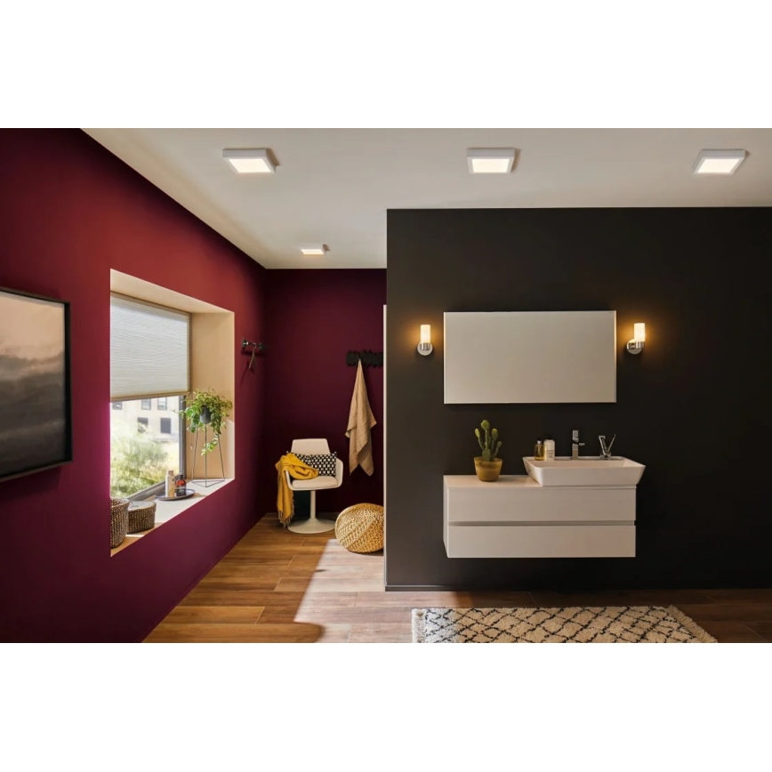Paulmann 70645 - LED/12,5W Plafonjera LUNAR 230V 22,5x22,5 cm bela