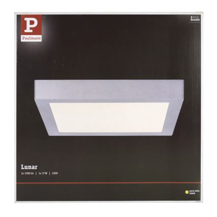 Paulmann 70650 - LED/17W Plafonjera LUNAR 230V 30x30 cm mat krom