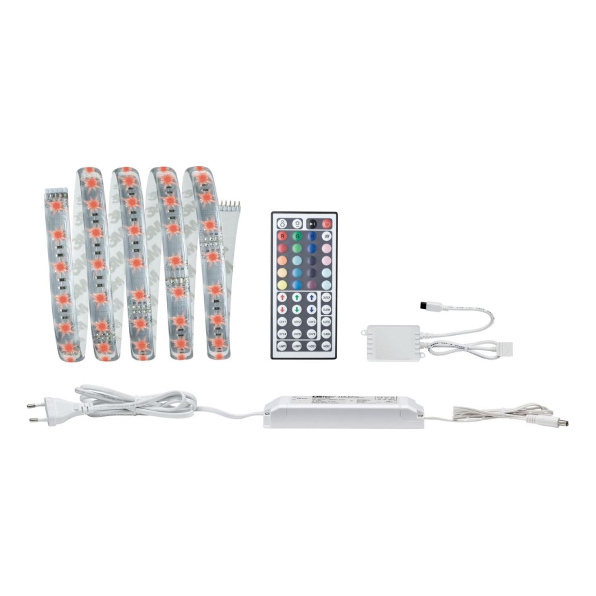 Paulmann 70674 - LED RGB/22W Prigušiva traka MAXLED 1,5 m 230V + Daljinski upravljač