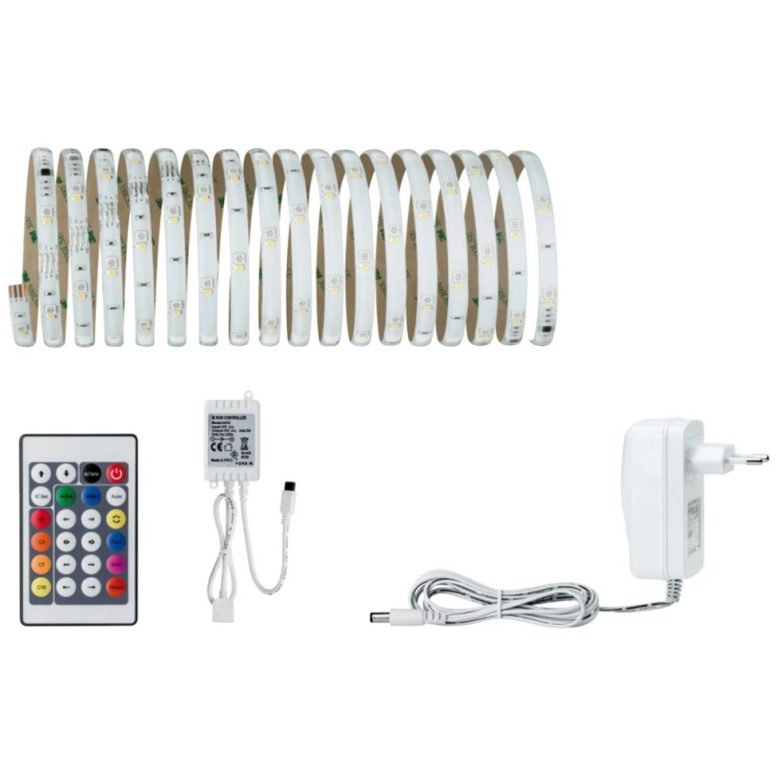 Paulmann 70697 - LED RGBW/10,5W prigušiva traka DIGITAL 4,8m 230V + daljinski upravljač