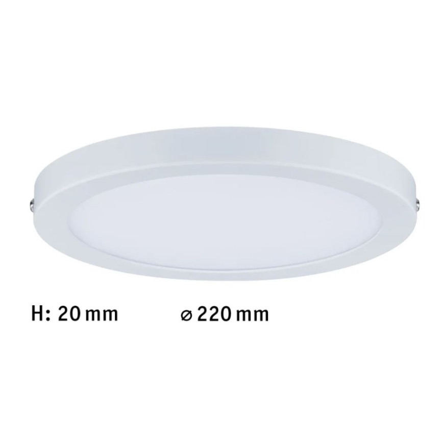 Paulmann 70868 - LED/18,5W Prigušivi panel ATRIA 230V 2700K pr. 22 cm bela