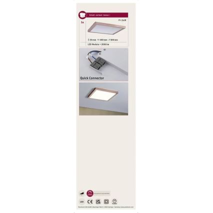 Paulmann 70873 - LED/24W Prigušivi panel ATRIA 230V 2700K 30x30 cm roze zlatno