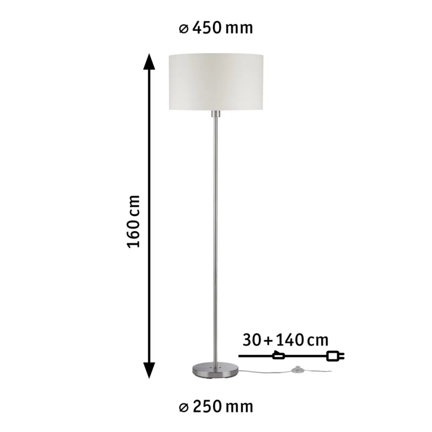 Paulmann 70922 - 1xE27/60W Podna lampa TESSA 230V