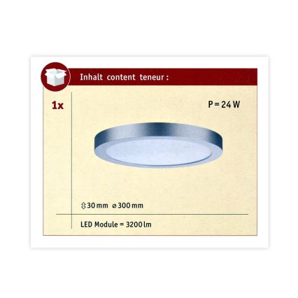 Paulmann 70983 - LED/22W Plafonjera ABIA 230V