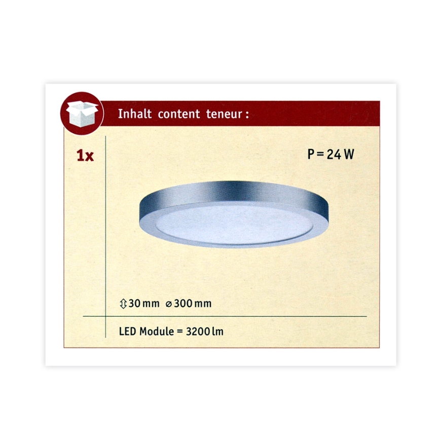 Paulmann 70983 - LED/22W Plafonjera ABIA 230V