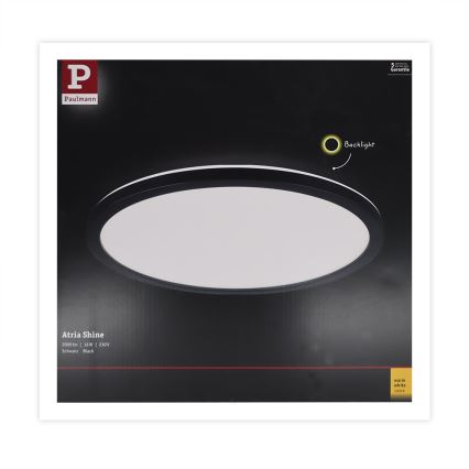 Paulmann 70998 - LED/16W Nadgradni panel ATRIA 230V 3000K pr. 29,3 cm crno