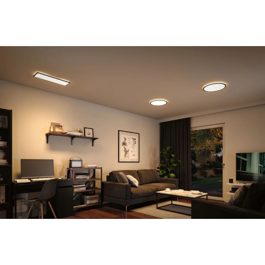 Paulmann 70999 - LED/22W Prigušivi panel ATRIA 230V 3000K pr. 42 cm crno