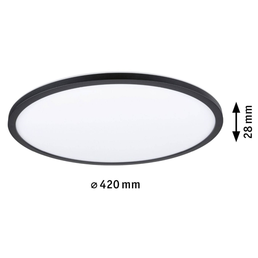 Paulmann 70999 - LED/22W Prigušivi panel ATRIA 230V 3000K pr. 42 cm crno