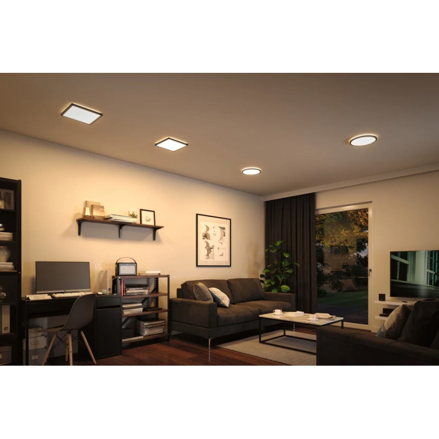 Paulmann 71001 - LED/16W Nadgradni panel ATRIA 230V 3000K 29,3x29,3 cm crno