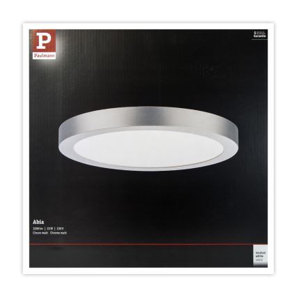 Paulmann 71023 - LED/22W plafonska svetiljka ABIA 230V mat hrom