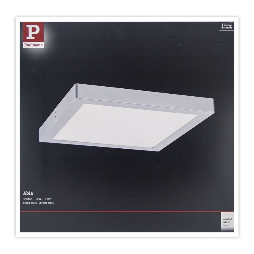 Paulmann 71024 - LED/22W Plafonjera ABIA 230V mat krom