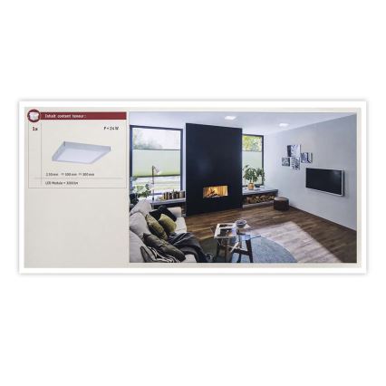 Paulmann 71024 - LED/22W Plafonjera ABIA 230V mat krom