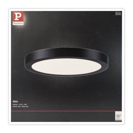 Paulmann 71025 - LED/22W stropna svetiljka ABIA 230V crna