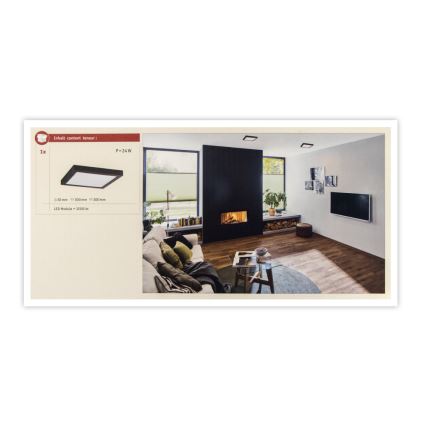 Paulmann 71026 - LED/22W Plafonjera ABIA 230V crno