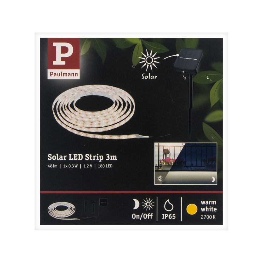 Paulmann 78896 - LED/0,3W IP44 solarna traka 3m 1,2V 1000 mAh