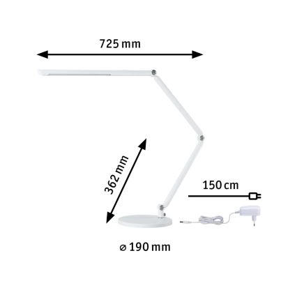 Paulmann 78911 - LED/10,6W prigušiva stona lampa FLEXBAR 230V 3000/4000/6500K