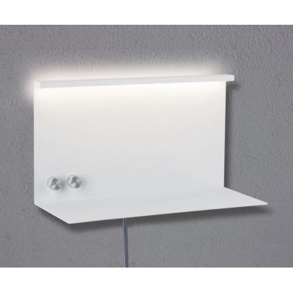 Paulmann 78919 - LED/4,5W Prigušivo svetlo sa policom i USB + LED/1,6W 230V