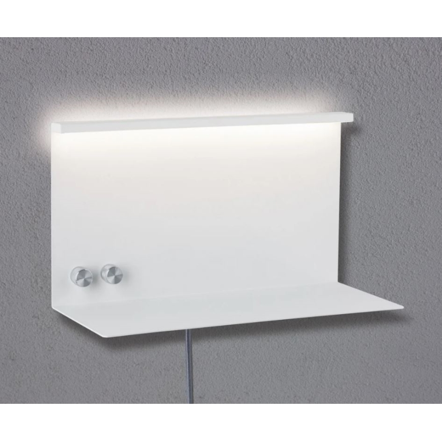 Paulmann 78919 - LED/4,5W Prigušivo svetlo sa policom i USB + LED/1,6W 230V