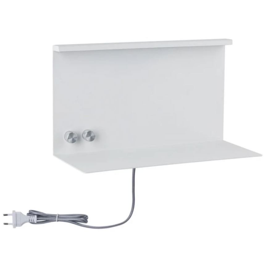Paulmann 78919 - LED/4,5W Prigušivo svetlo sa policom i USB + LED/1,6W 230V