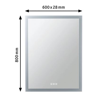 Paulmann 78951 - LED/22W IP44 Prigušivo kupaonsko grejano ogledalo sa pozadinskim osvetljenjem 230V
