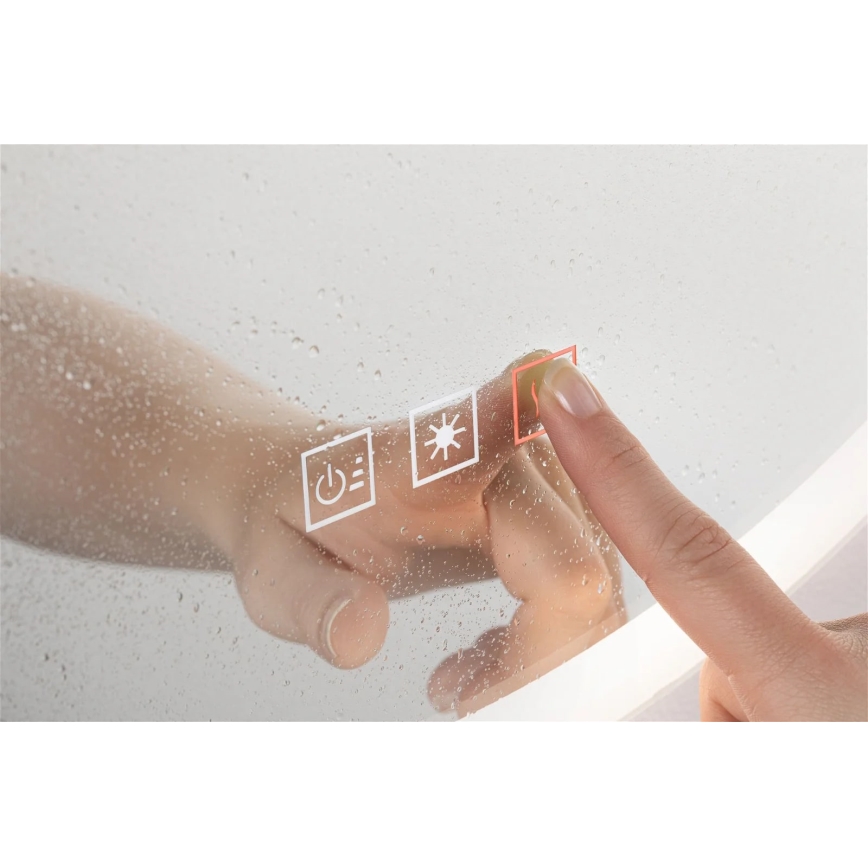 Paulmann 78952 - LED/21W IP44 prigušiva, grejano ogledalo za kupatilo sa pozadinskim osvetljenjem MIRA 230V