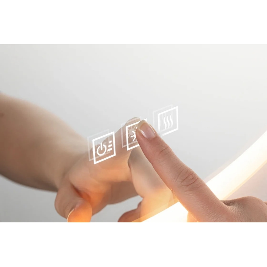 Paulmann 78952 - LED/21W IP44 prigušiva, grejano ogledalo za kupatilo sa pozadinskim osvetljenjem MIRA 230V