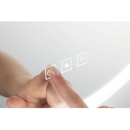 Paulmann 78952 - LED/21W IP44 prigušiva, grejano ogledalo za kupatilo sa pozadinskim osvetljenjem MIRA 230V