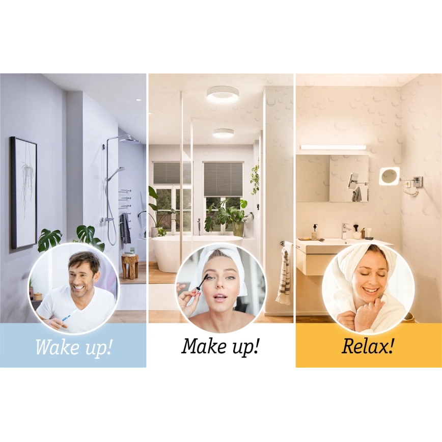 Paulmann 78952 - LED/21W IP44 prigušiva, grejano ogledalo za kupatilo sa pozadinskim osvetljenjem MIRA 230V