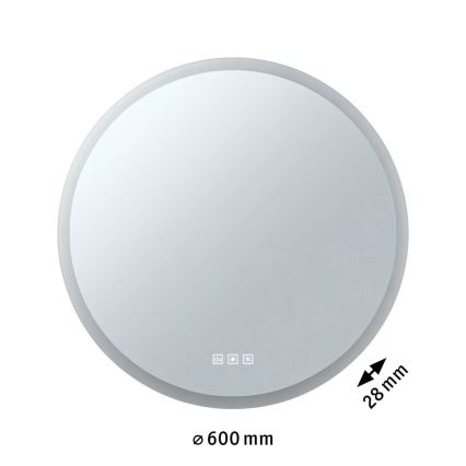 Paulmann 78952- LED/21W IP44 Prigušivo kupaonsko grejano ogledalo sa pozadinskim osvetljenjem MIRA 230V