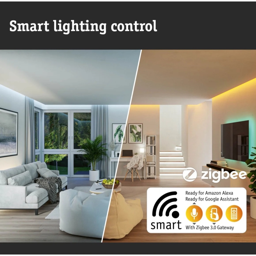 Paulmann 79897 - LED RGBW/22W prigušiva stropna svetiljka SMART VELORA 230V