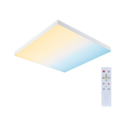 Paulmann 79910 - LED/31W RGBW prigušiva stropna svetiljka LORIA 230V 3000-6500K 59,5x59,5 cm bela + daljinski upravljač
