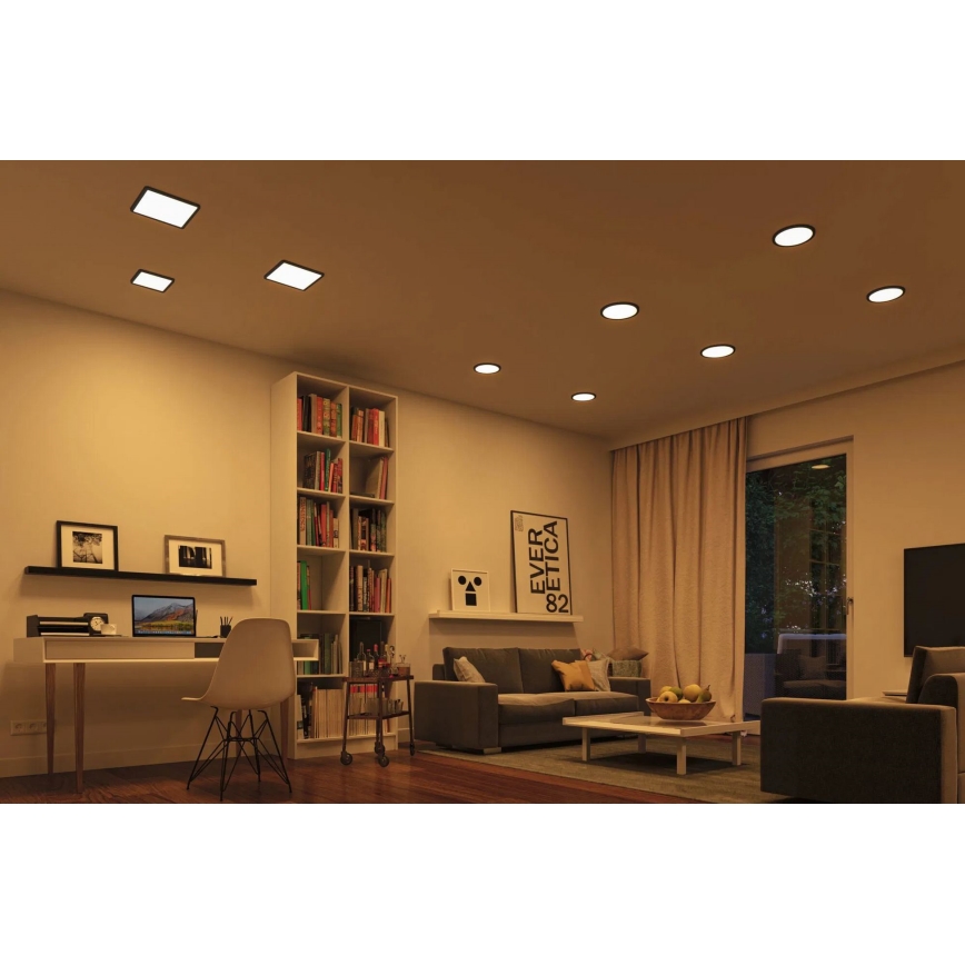 Paulmann 79967 - LED/16W IP44 prigušiva ugradna lampa za kupatilo AREO 230V 23x23 cm crna