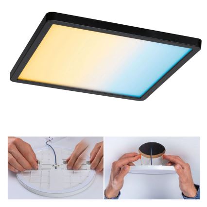 Paulmann 79967 - LED/16W IP44 prigušiva ugradna lampa za kupatilo AREO 230V 23x23 cm crna